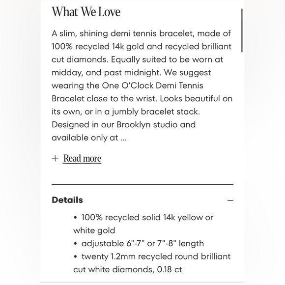 Catbird One O’Clock Demi Tennis Bracelet - Picture 5 of 7